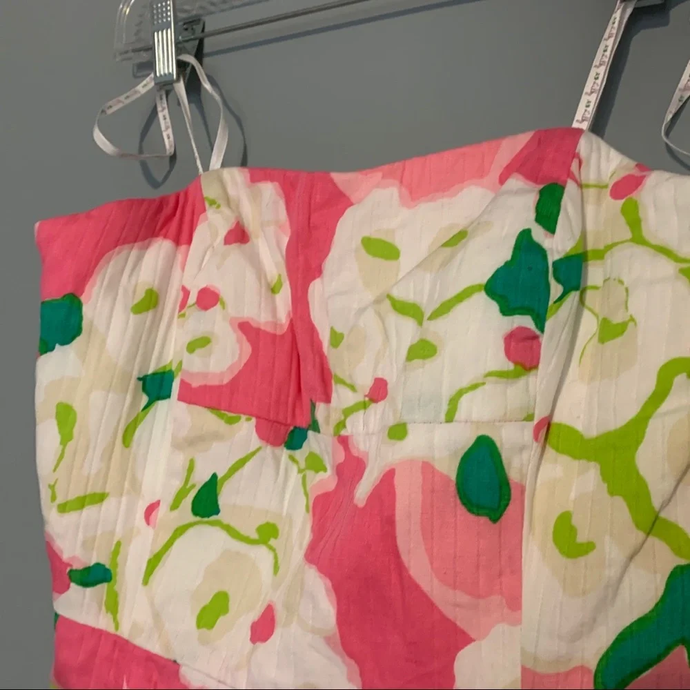 Lilly Pulitzer strapless pink floral dress - Picture 3 of 10